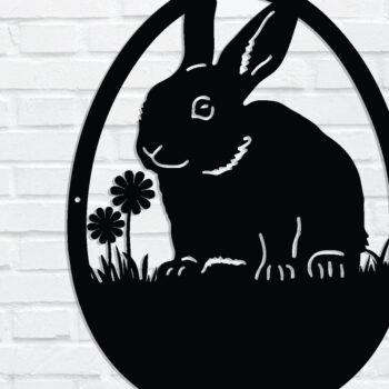 Intra απο ξύλο plywood 3mm-4mm πάχος - Πασχαλινή μεταλλική πινακίδα,  κοπής με λέιζερ τοίχου Δίασταση 4x4 cm INTRAFABR-90073506 - Image 1