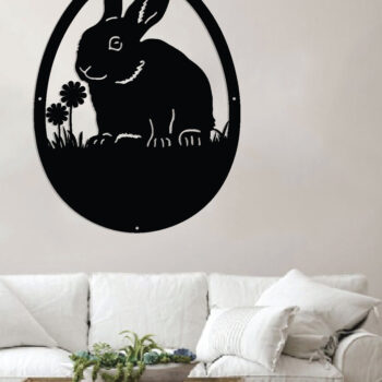 Intra απο ξύλο plywood 3mm-4mm πάχος - Πασχαλινή μεταλλική πινακίδα,  κοπής με λέιζερ τοίχου Δίασταση 4x4 cm INTRAFABR-90073506 - Image 2