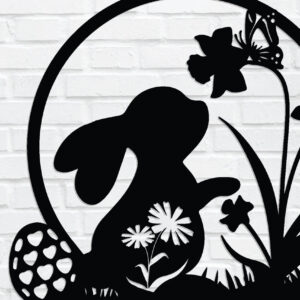 Intra απο ξύλο plywood 3mm-4mm πάχος - Πασχαλινή μεταλλική πινακίδα,  κοπής με λέιζερ τοίχου Δίασταση 4x4 cm INTRAFABR-90073308