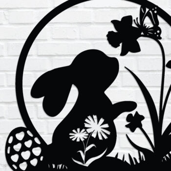 Intra απο ξύλο plywood 3mm-4mm πάχος - Πασχαλινή μεταλλική πινακίδα,  κοπής με λέιζερ τοίχου Δίασταση 4x4 cm INTRAFABR-90073308 - Image 1