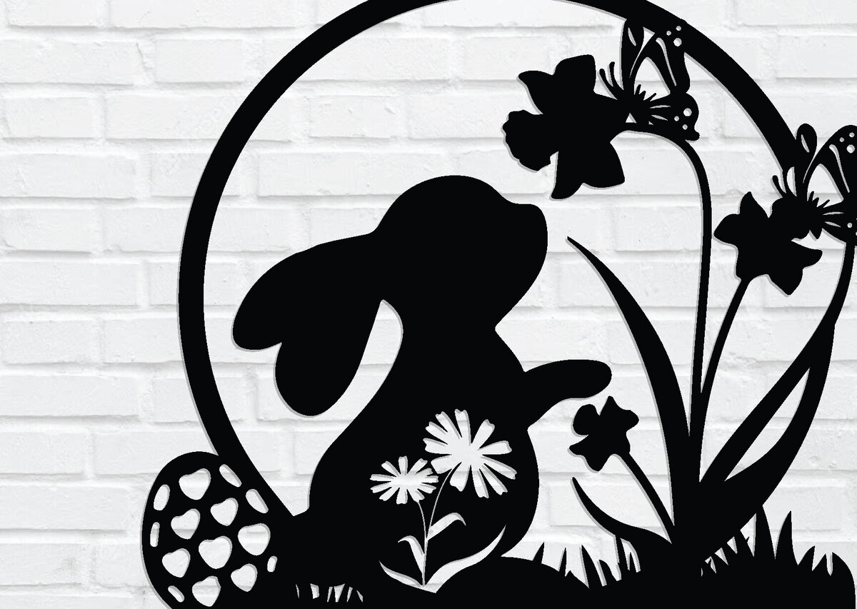 Intra απο ξύλο plywood 3mm-4mm πάχος - Πασχαλινή μεταλλική πινακίδα,  κοπής με λέιζερ τοίχου Δίασταση 4x4 cm INTRAFABR-90073308