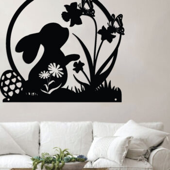 Intra απο ξύλο plywood 3mm-4mm πάχος - Πασχαλινή μεταλλική πινακίδα,  κοπής με λέιζερ τοίχου Δίασταση 4x4 cm INTRAFABR-90073308 - Image 2