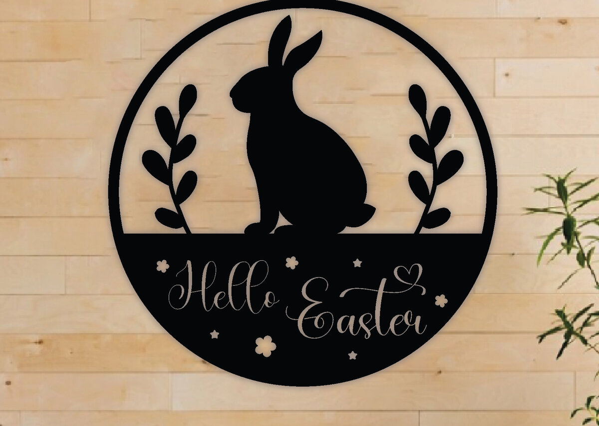 Intra απο ξύλο plywood 3mm-4mm πάχος - Πασχαλινή μεταλλική τέχνη τοίχων, διακόσμηση σπιτιού Δίασταση 40x50 cm INTRAFABR-67016804