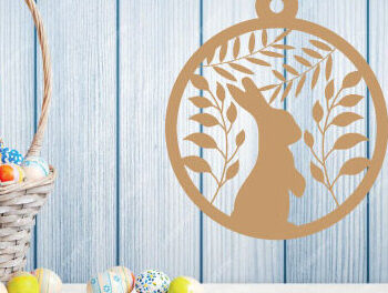 Intra απο ξύλο plywood 3mm-4mm πάχος - Πασχαλινή Μεταλλική Τέχνη Τοίχου  Κοπής με Λέιζερ Δίασταση 40x50 cm INTRAFABR-91918750 - Image 2