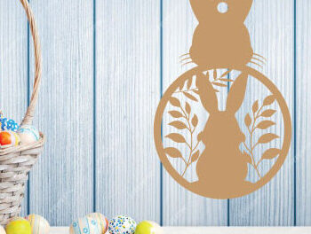 Intra απο ξύλο plywood 3mm-4mm πάχος - Πασχαλινή Μεταλλική Τέχνη Τοίχου  Κοπής με Λέιζερ Δίασταση 40x50 cm INTRAFABR-91918808 - Image 2