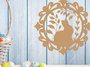 Intra απο ξύλο plywood 3mm-4mm πάχος - Πασχαλινή Μεταλλική Τέχνη Τοίχου  Κοπής με Λέιζερ Δίασταση 40x50 cm INTRAFABR-91918857 - Image 2