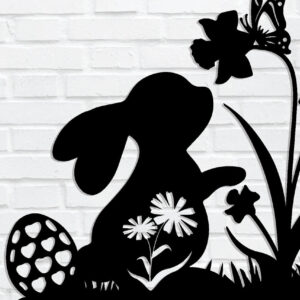 Intra απο ξύλο plywood 3mm-4mm πάχος - Πασχαλινή μεταλλική τέχνη τοίχου,  κοπής με λέιζερ, DXf Δίασταση 40x50 cm INTRAFABR-90073137