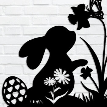 Intra απο ξύλο plywood 3mm-4mm πάχος - Πασχαλινή μεταλλική τέχνη τοίχου,  κοπής με λέιζερ, DXf Δίασταση 40x50 cm INTRAFABR-90073137 - Image 1