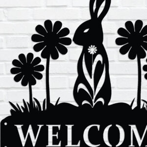 Intra απο ξύλο plywood 3mm-4mm πάχος - Πασχαλινό μεταλλικό σημάδι καλωσορίσματος, laser cutfile Δίασταση 40x50 cm INTRAFABR-90072967