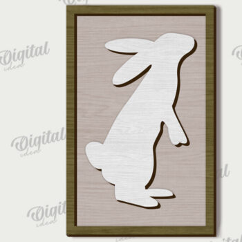 Intra απο ξύλο plywood 3mm-4mm πάχος - Πασχαλινή Μίνι πινακίδα . Πασχαλινή διακόσμηση Δίασταση 15x15 cm INTRAFABR-115757636 - Image 1