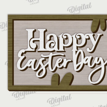 Intra απο ξύλο plywood 3mm-4mm πάχος - Πασχαλινή Μίνι πινακίδα . Πασχαλινή διακόσμηση Δίασταση 15x15 cm INTRAFABR-115757703 - Image 1