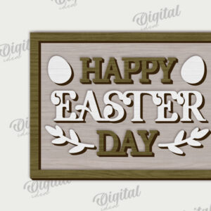 Intra απο ξύλο plywood 3mm-4mm πάχος - Πασχαλινή Μίνι πινακίδα . Πασχαλινή διακόσμηση Δίασταση 15x15 cm INTRAFABR-115758220