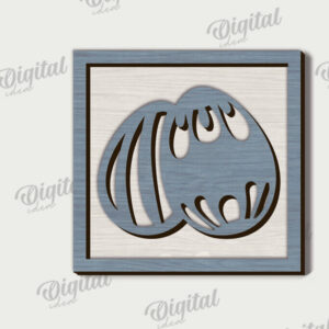 Intra απο ξύλο plywood 3mm-4mm πάχος - Πασχαλινή Μίνι πινακίδα . Πασχαλινή διακόσμηση Δίασταση 15x15 cm INTRAFABR-115758447