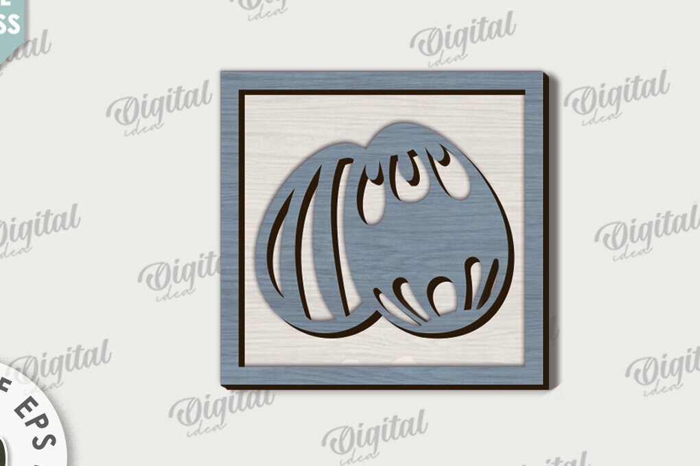 Intra απο ξύλο plywood 3mm-4mm πάχος - Πασχαλινή Μίνι πινακίδα . Πασχαλινή διακόσμηση Δίασταση 15x15 cm INTRAFABR-115758447