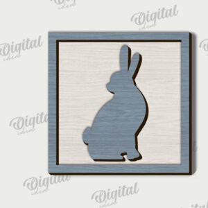 Intra απο ξύλο plywood 3mm-4mm πάχος - Πασχαλινή Μίνι πινακίδα . Πασχαλινή διακόσμηση Δίασταση 15x15 cm INTRAFABR-115758577