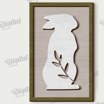 Intra απο ξύλο plywood 3mm-4mm πάχος - Πασχαλινή Μίνι πινακίδα . Πασχαλινή διακόσμηση Δίασταση 15x15 cm INTRAFABR-115757530 - Image 1