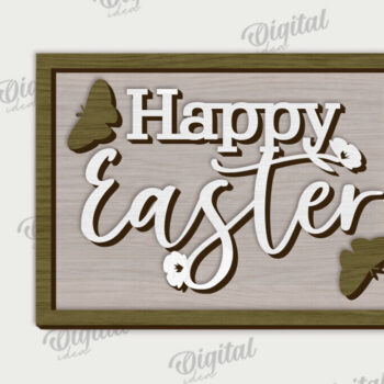 Intra απο ξύλο plywood 3mm-4mm πάχος - Πακέτο κοπής με λέιζερ πασχαλινές μίνι πινακίδες Δίασταση 15x15 cm INTRAFABR-115823243 - Image 5