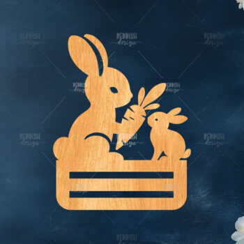 Intra απο ξύλο plywood 3mm-4mm πάχος - Πασχαλινό κλιπ χρημάτων Laser Cut  Δίασταση 15x15 cm INTRAFABR-117800462 - Image 1