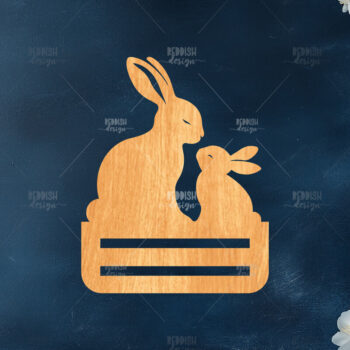 Intra απο ξύλο plywood 3mm-4mm πάχος - Πασχαλινό κλιπ χρημάτων Laser Cut  Δίασταση 15x15 cm INTRAFABR-117800001 - Image 1