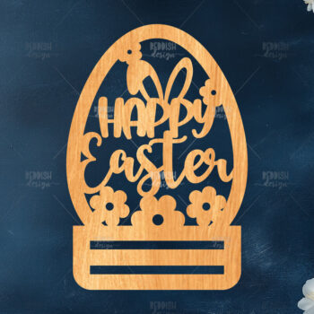 Intra απο ξύλο plywood 3mm-4mm πάχος - Πασχαλινό κλιπ χρημάτων Laser Cut  Δίασταση 15x15 cm INTRAFABR-117800356 - Image 1