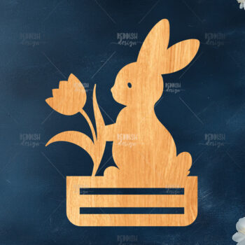 Intra απο ξύλο plywood 3mm-4mm πάχος - Πασχαλινό κλιπ χρημάτων Laser Cut  Δίασταση 15x15 cm INTRAFABR-117800374 - Image 1