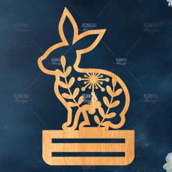 Intra απο ξύλο plywood 3mm-4mm πάχος - Πασχαλινό κλιπ χρημάτων Laser Cut  Δίασταση 15x15 cm INTRAFABR-117800385 - Image 1