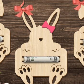 Intra απο ξύλο plywood 3mm-4mm πάχος - Πασχαλινή θήκη χρημάτων με λέιζερ Δίασταση 15x15 cm INTRAFABR-91747998 - Image 1