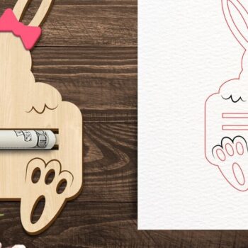 Intra απο ξύλο plywood 3mm-4mm πάχος - Πασχαλινή θήκη χρημάτων με λέιζερ Δίασταση 15x15 cm INTRAFABR-91747998 - Image 2