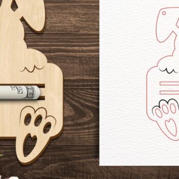 Intra απο ξύλο plywood 3mm-4mm πάχος - Πασχαλινή θήκη χρημάτων με λέιζερ Δίασταση 15x15 cm INTRAFABR-91747998 - Image 4