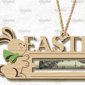 Intra απο ξύλο plywood 3mm-4mm πάχος - Πασχαλινή θήκη χρημάτων με λέιζερ Δίασταση 15x15 cm INTRAFABR-90802558 - Image 1