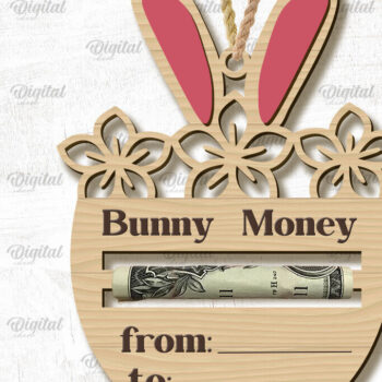 Intra απο ξύλο plywood 3mm-4mm πάχος - Πασχαλινή θήκη χρημάτων με λέιζερ Δίασταση 15x15 cm INTRAFABR-90802608 - Image 1