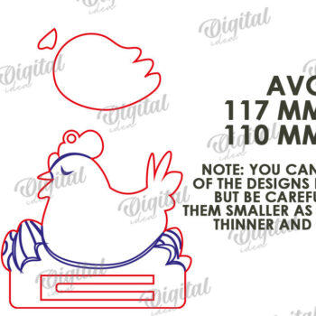 Intra απο ξύλο plywood 3mm-4mm πάχος - Πασχαλινή θήκη χρημάτων Σχέδιο κοπής με λέιζερ Δίασταση 15x15 cm INTRAFABR-118030166 - Image 2