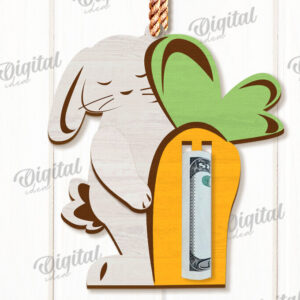 Intra απο ξύλο plywood 3mm-4mm πάχος - Πασχαλινή θήκη χρημάτων Σχέδιο κοπής με λέιζερ Δίασταση 15x15 cm INTRAFABR-118030263