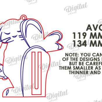 Intra απο ξύλο plywood 3mm-4mm πάχος - Πασχαλινή θήκη χρημάτων Σχέδιο κοπής με λέιζερ Δίασταση 15x15 cm INTRAFABR-118030263 - Image 2