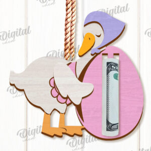 Intra απο ξύλο plywood 3mm-4mm πάχος - Πασχαλινή θήκη χρημάτων Σχέδιο κοπής με λέιζερ Δίασταση 15x15 cm INTRAFABR-118030468