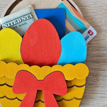 Intra απο ξύλο plywood 3mm-4mm πάχος - Πασχαλινή θήκη χρημάτων , Καλάθι Αυγό Δίασταση 15x15 cm INTRAFABR-116833765 - Image 3