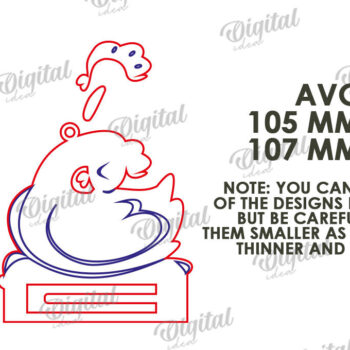 Intra απο ξύλο plywood 3mm-4mm πάχος - Πασχαλινοί κάτοχοι χρημάτων Δέσμη κοπής με λέιζερ Δίασταση 15x15 cm INTRAFABR-118047971 - Image 2