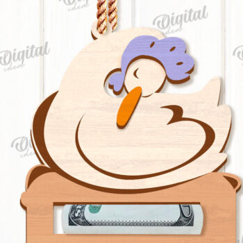 Intra απο ξύλο plywood 3mm-4mm πάχος - Πασχαλινοί κάτοχοι χρημάτων Δέσμη κοπής με λέιζερ Δίασταση 15x15 cm INTRAFABR-118047971 - Image 3