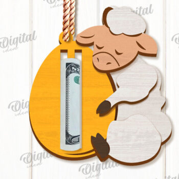 Intra απο ξύλο plywood 3mm-4mm πάχος - Πασχαλινοί κάτοχοι χρημάτων Δέσμη κοπής με λέιζερ Δίασταση 15x15 cm INTRAFABR-118047971 - Image 7