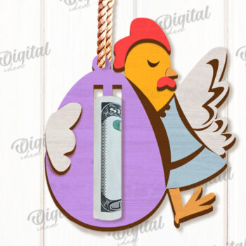 Intra απο ξύλο plywood 3mm-4mm πάχος - Πασχαλινοί κάτοχοι χρημάτων Δέσμη κοπής με λέιζερ Δίασταση 15x15 cm INTRAFABR-118047971 - Image 10