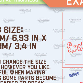 Intra απο ξύλο plywood 3mm-4mm πάχος - Πασχαλινοί κάτοχοι χρημάτων Δέσμη κοπής με λέιζερ Δίασταση 15x15 cm INTRAFABR-91506241 - Image 2