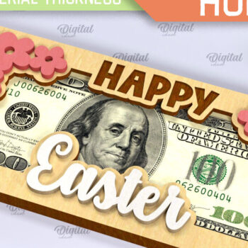 Intra απο ξύλο plywood 3mm-4mm πάχος - Πασχαλινοί κάτοχοι χρημάτων Δέσμη κοπής με λέιζερ Δίασταση 15x15 cm INTRAFABR-91506241 - Image 5