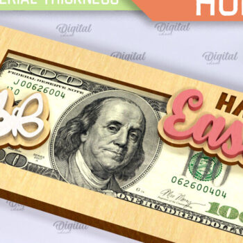 Intra απο ξύλο plywood 3mm-4mm πάχος - Πασχαλινοί κάτοχοι χρημάτων Δέσμη κοπής με λέιζερ Δίασταση 15x15 cm INTRAFABR-91506241 - Image 7