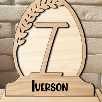 Intra απο ξύλο plywood 3mm-4mm πάχος - Πασχαλινό μονόγραμμα Γράμμα I Οικογενειακό Σπίτι Δίασταση 15x15 cm INTRAFABR-119335249 - Image 3