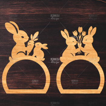 Intra απο ξύλο plywood 3mm-4mm πάχος - Πασχαλινοθήκες χαρτοπετσέτας  κοπής με λέιζερ Δίασταση 15x15 cm INTRAFABR-117422719 - Image 1