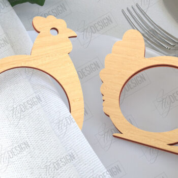 Intra απο ξύλο plywood 3mm-4mm πάχος - Δαχτυλίδια Πασχαλινής Χαρτοπετσέτας | Διακοπές Δίασταση 15x15 cm INTRAFABR-115438059 - Image 8