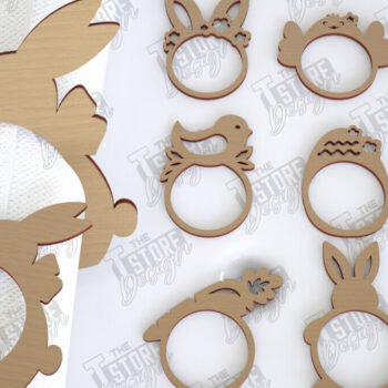 Intra απο ξύλο plywood 3mm-4mm πάχος - Δαχτυλίδια Πασχαλινής Χαρτοπετσέτας | Διακοπές Δίασταση 15x15 cm INTRAFABR-115369663 - Image 1