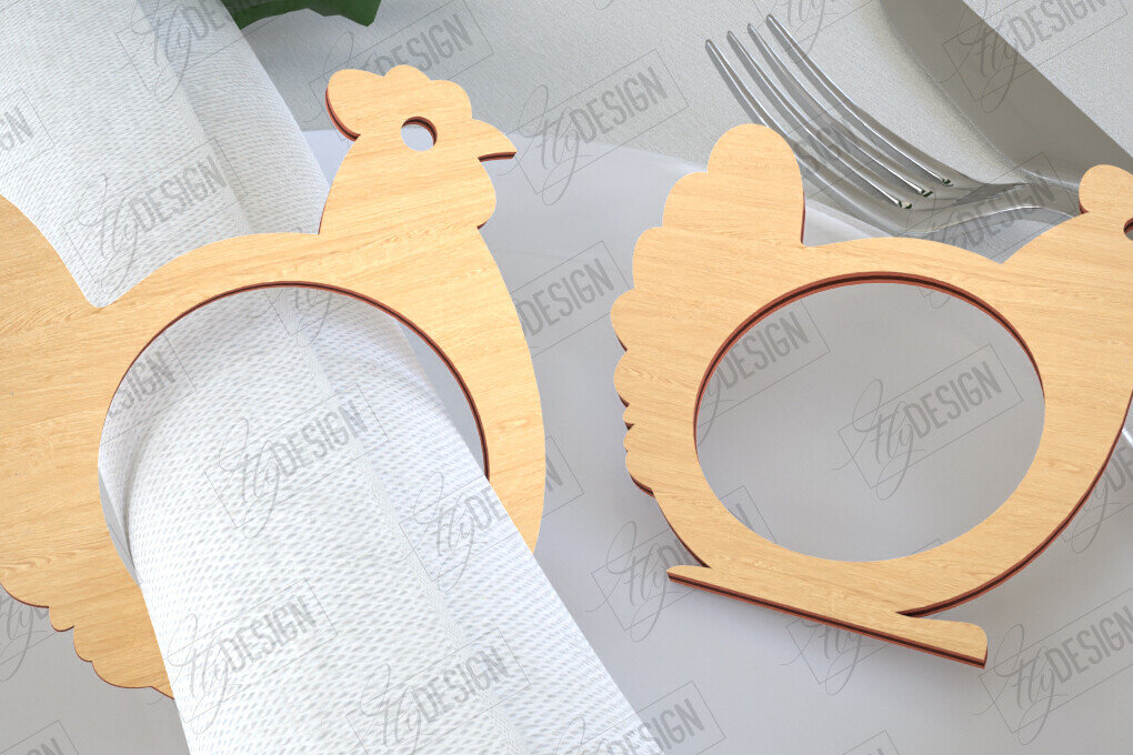 Intra απο ξύλο plywood 3mm-4mm πάχος - Πασχαλινά δαχτυλίδια χαρτοπετσέτας | Εορταστικό δείπνο Δίασταση 15x15 cm INTRAFABR-115437590