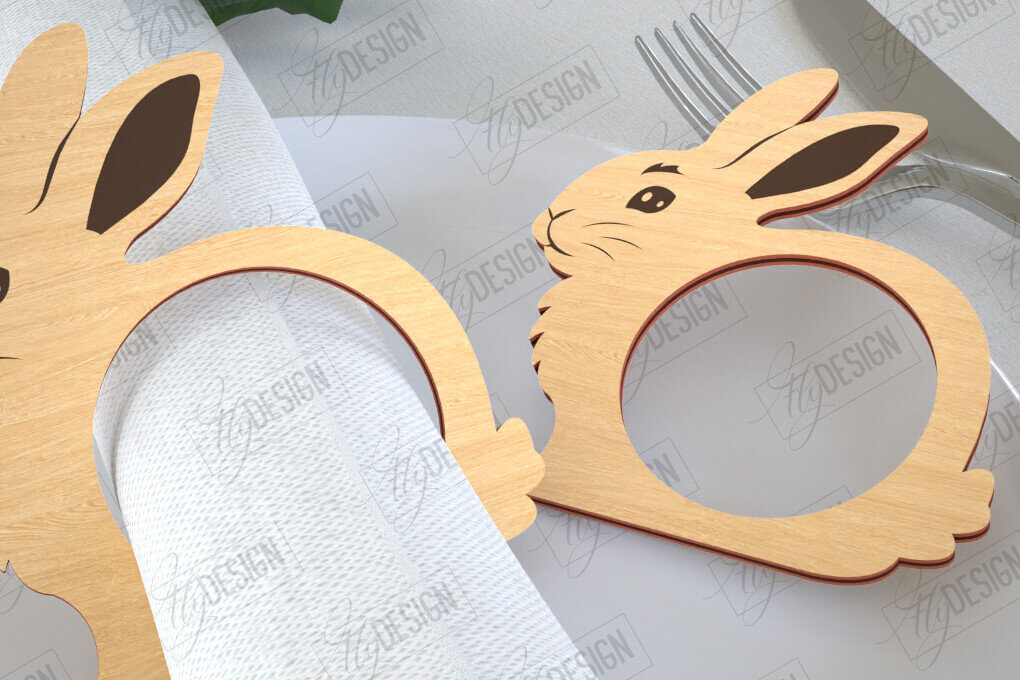 Intra απο ξύλο plywood 3mm-4mm πάχος - Πασχαλινά δαχτυλίδια χαρτοπετσέτας | Εορταστικό δείπνο Δίασταση 15x15 cm INTRAFABR-115437626