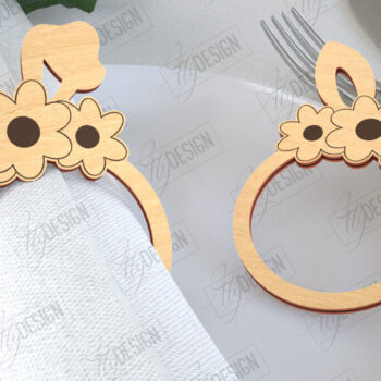 Intra απο ξύλο plywood 3mm-4mm πάχος - Πασχαλινά δαχτυλίδια χαρτοπετσέτας | Εορταστικό δείπνο Δίασταση 15x15 cm INTRAFABR-115437643 - Image 1